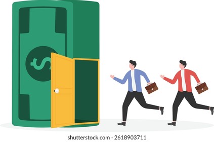 The businessman got into the money

