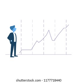 Businessman and graph