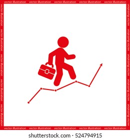 businessman and graph icon vector illustration eps10