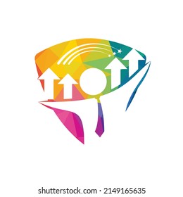 Geschäftsmann und grafisches Vektorlogo-Design. Logo für Geschäftsleute Das People-Logo-Symbol. Firmenlogo.