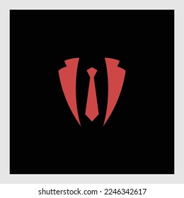 Businessman graphic icon. Necktie with suit sign isolated on white background. Vector illustration