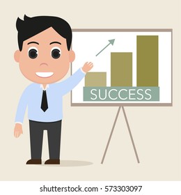 Businessman, graphic success