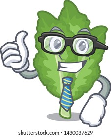 Businessman green mustard in the cartoon fridge