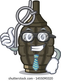 Businessman grenade in the a mascot shape