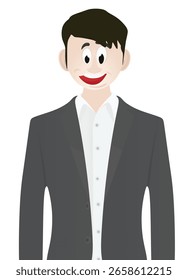 Businessman in grey suit. vector	