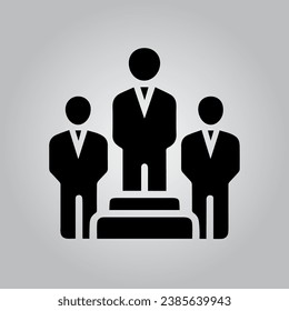 Businessman Group Workforce .Leader icon