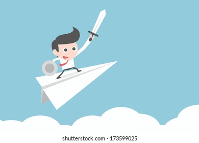 Businessman and growing concept, vector