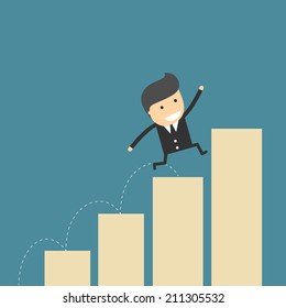 Businessman Growing leap