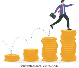 Businessman and growth. concept finance and economy

