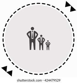 Businessman growth icon Flat Design. Isolated Illustration.