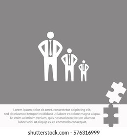 Businessman growth  icon Vector design.