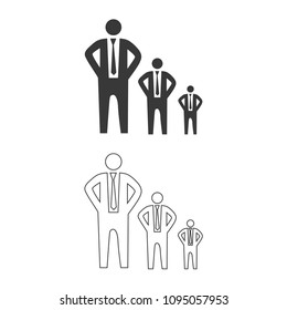 Businessman growth vector  icon.