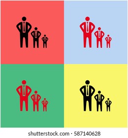 Businessman growth vector  icon.