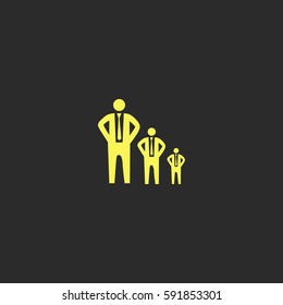 Businessman growth vector  icon.