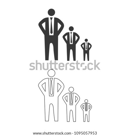 Businessman growth vector  icon.