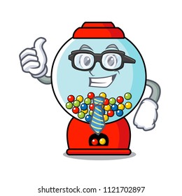 Businessman gumball machine character cartoon