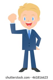 Businessman to the guts pose