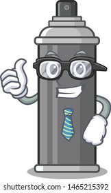 Businessman hair spray in the cartoon shape