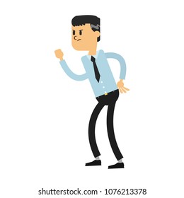 Businessman with hand clenched