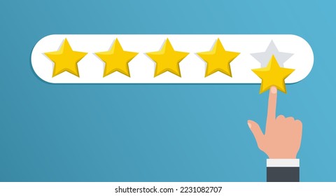 businessman hand give five stars
