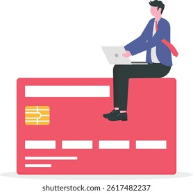 Businessman hand holding tablet in hands making online purchases. online payment concept

