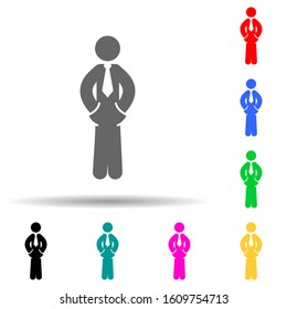 Businessman, hand, inside, pocket multi color style icon. Simple glyph, flat vector of businessmen icons for ui and ux, website or mobile application