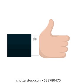 businessman hand like symbol