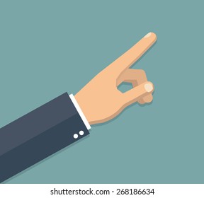 Businessman hand pointing up 