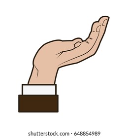 businessman hand receiving, help concept financial