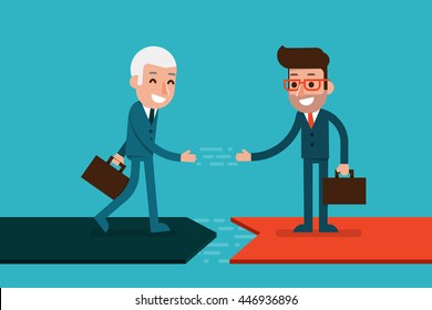 Businessman hand shaking.