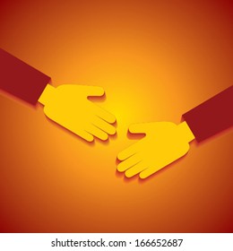 Businessman hand shaking stock vector 