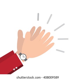 Businessman Hands clapping vector illustration
