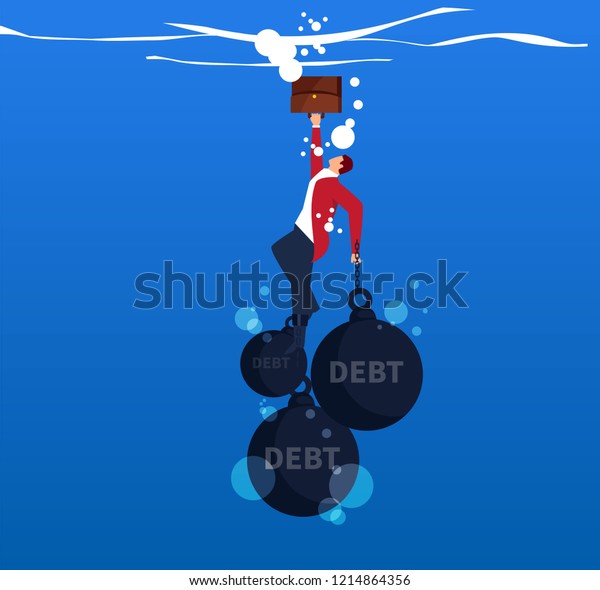 Businessman Hands Feet Tied Iron Balls Stock Vector (Royalty Free ...