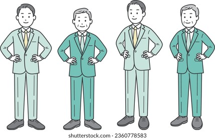 businessman with hands on hips