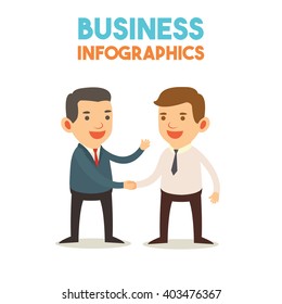 Businessman handshake cartoon vector