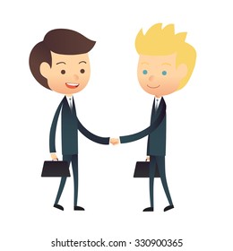 Businessman handshake vector 