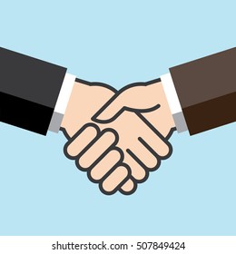 Businessman handshake vector icon. Use for business, marketing, creative, web design and graphics. Vector, Background. Info-graphic inspire to drive your business project.

