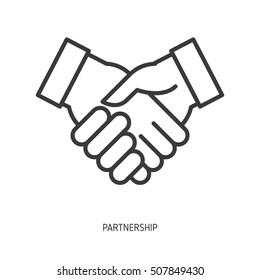Businessman handshake vector icon. Use for business, marketing, creative, web design and graphics. Vector, Background. Info-graphic inspire to drive your business project.
