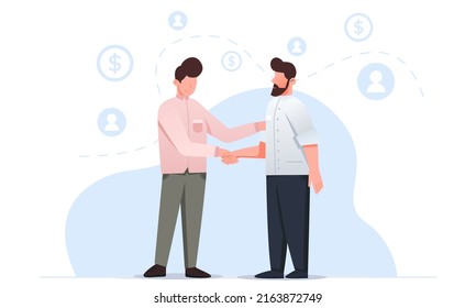 Businessman Handshaking With With His Business Partner. Bussines Agreement