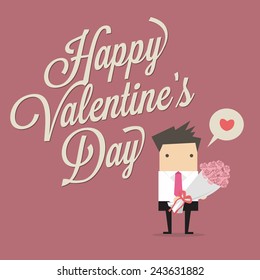Businessman Happy Valentine's Day