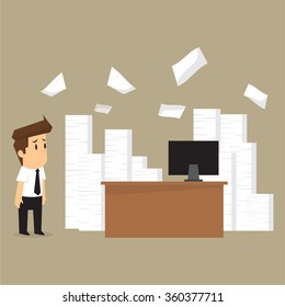 businessman hard work.vector