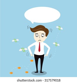 Businessman has no money