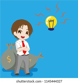 businessman have good  idea