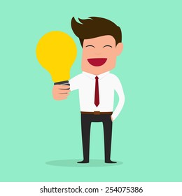 Businessman have idea, Idea concept , vector Illustration