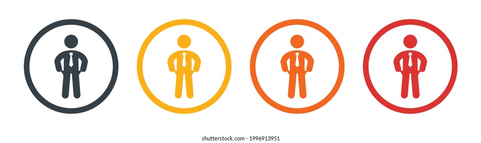 Businessman Have No Money, Empty Pocket Icon Vector Illustration.