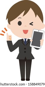 Businessman have a smart phones.