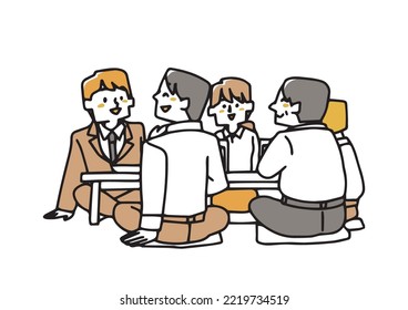 Businessman having a friendly drinking party