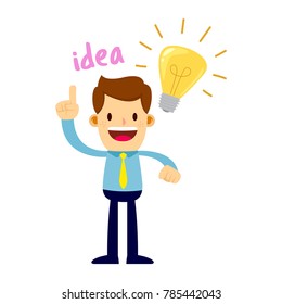 Businessman Having Idea While Pointing Finger