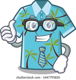 Businessman hawaiian shirt isolated in the character