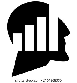businessman head design abstract vector